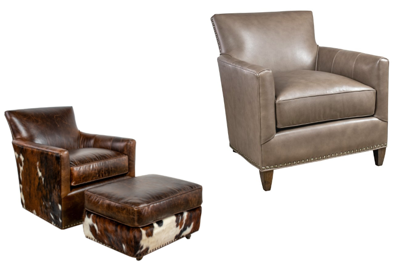 Punch Tavern Chairs & Ottomans by Leathercraft