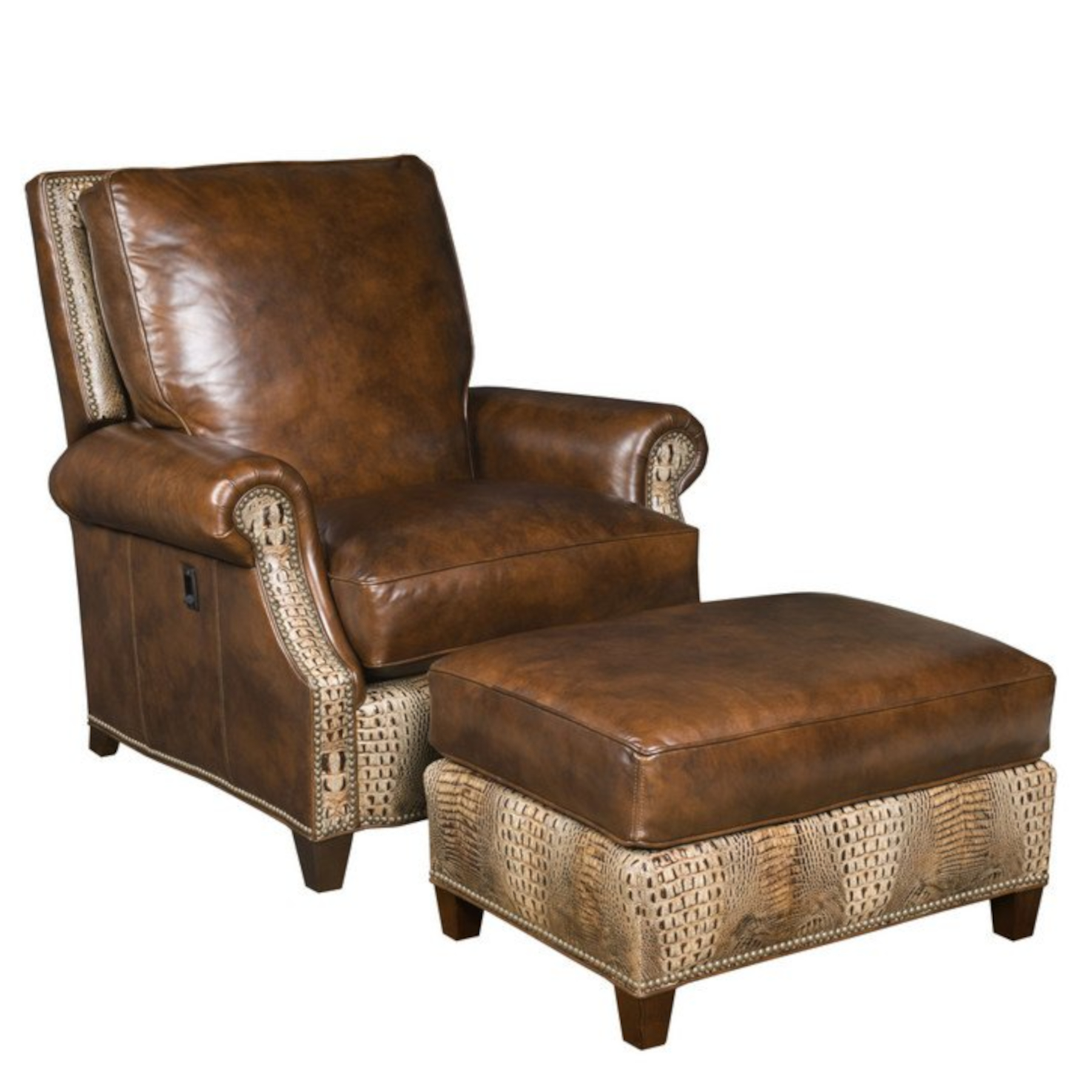 Rockport Vari-Tilt Chair & Ottoman by Leathercraft (sold separately)