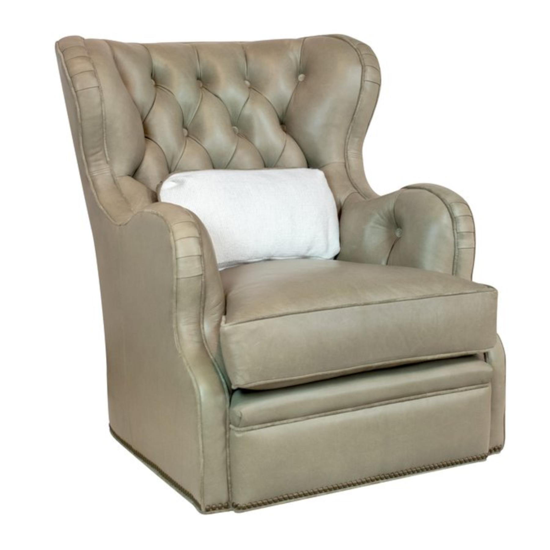 Saddlebrook 504-GS Glider Swivel Chair with Tufted back and Track Arm