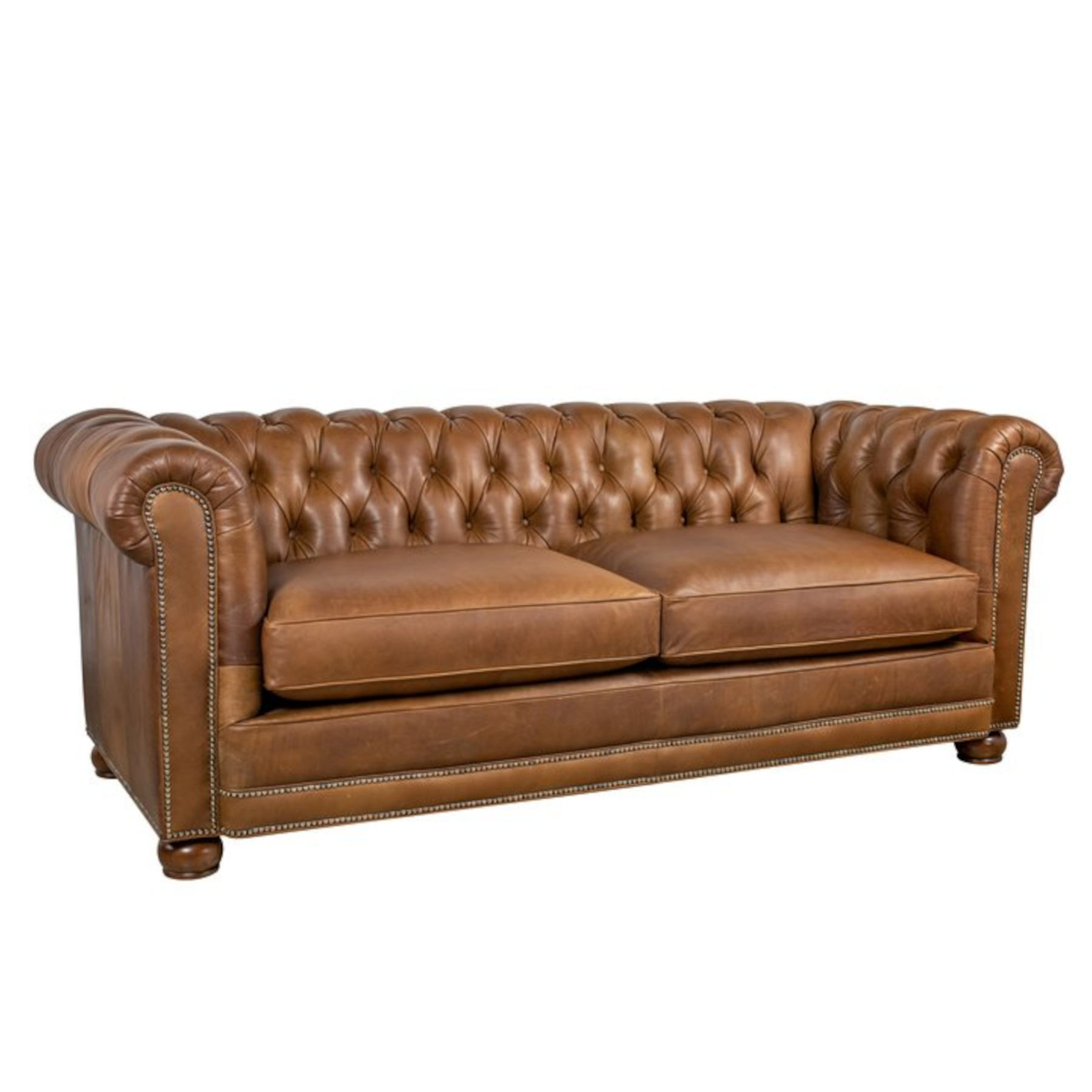Stanhope Chesterfield 527-86 Sofa with (2) Cushions by Leathercraft