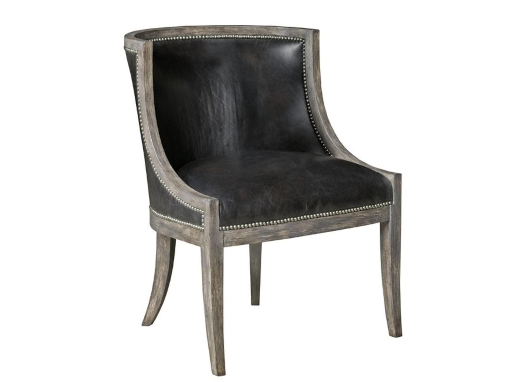 Waning Crescent Carved Wood Chair by Leathercraft