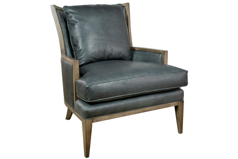 Mission Viejo Wood Trimmed Chair by Leathercraft