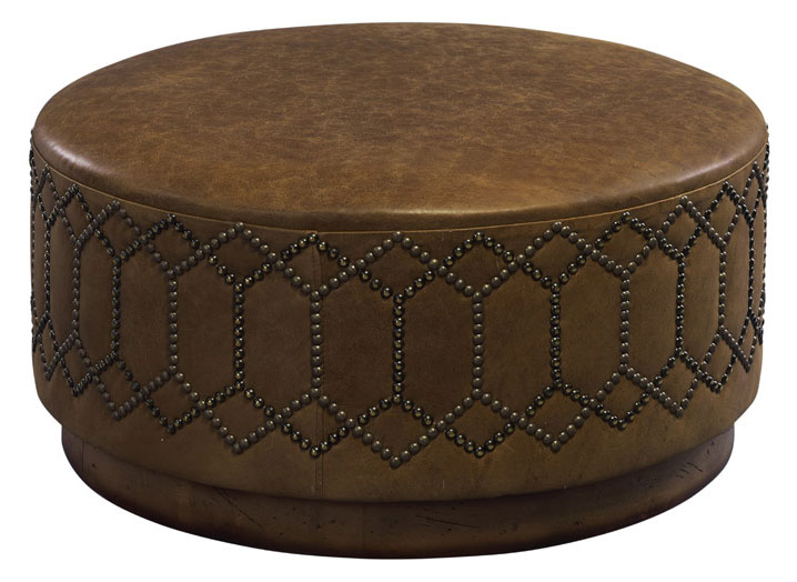 Leathercraft 584 Brigham Ottoman 