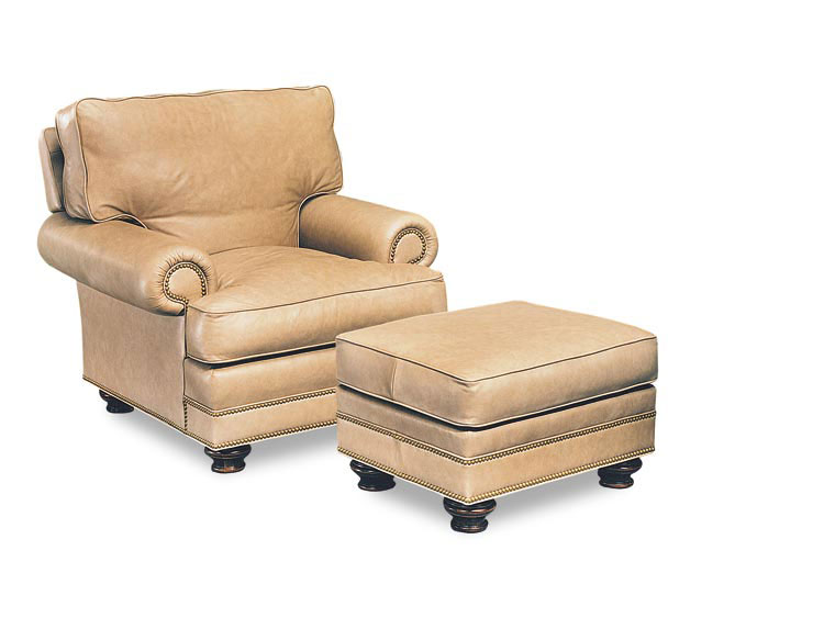 Leathercraft 2562 Garland Chair and 2563 Garland Ottoman 