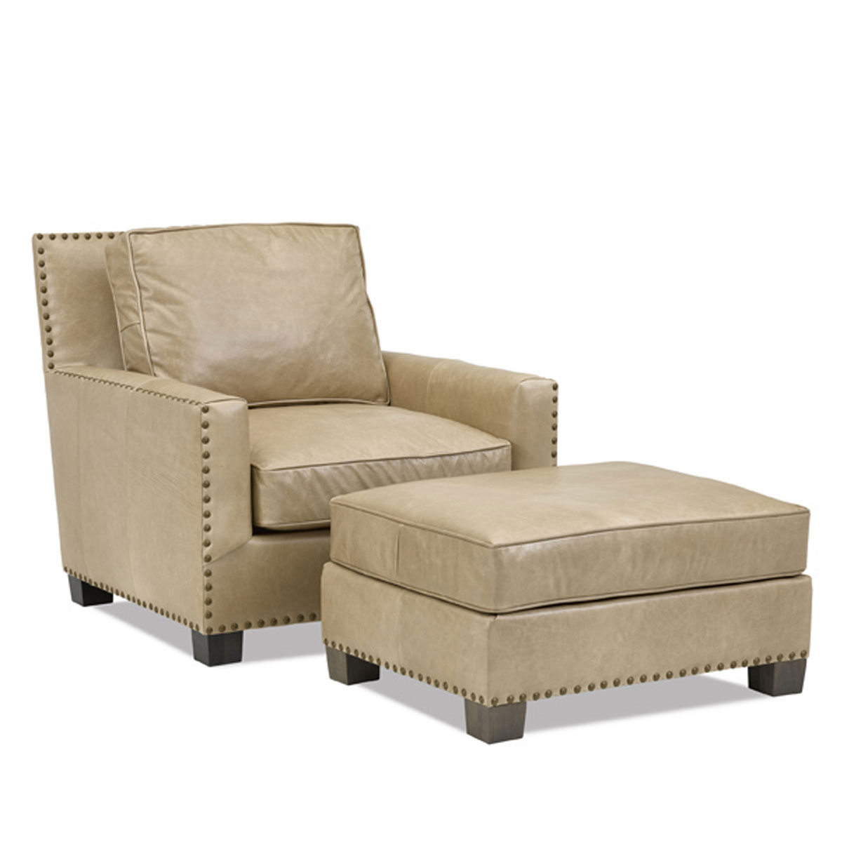 Leathercraft 933-02 Shelly Chair and 933-03 Shelly Ottoman