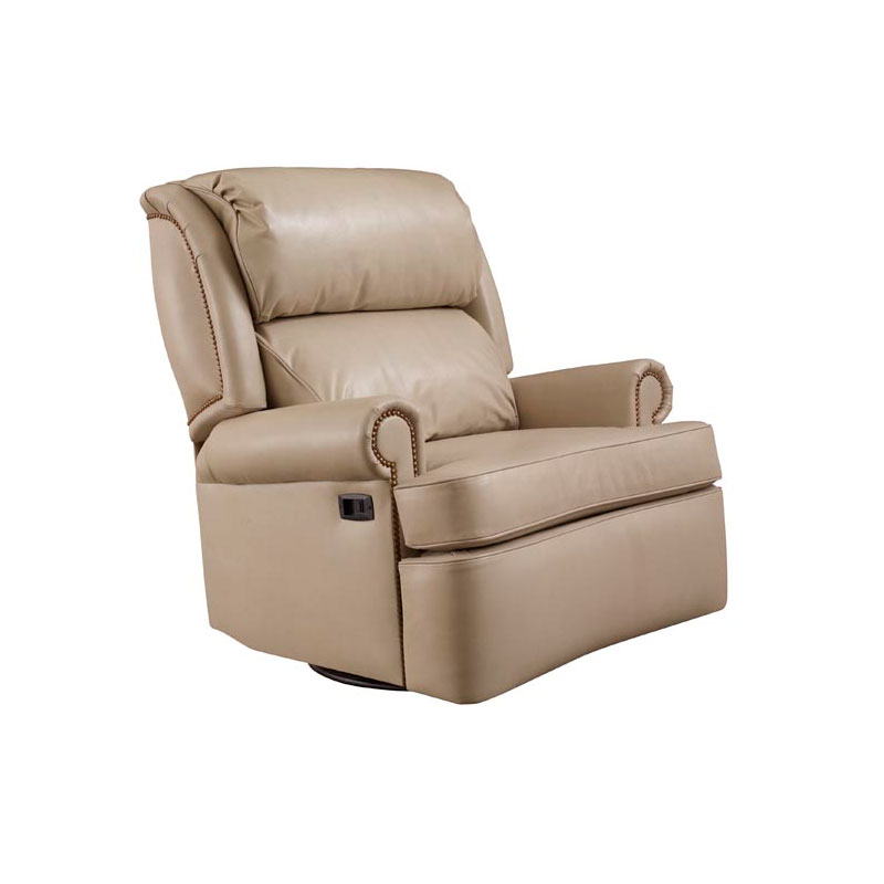 Leathercraft 2057SGM Mathis Heavy Duty Swivel Glider Recliner w/Motor