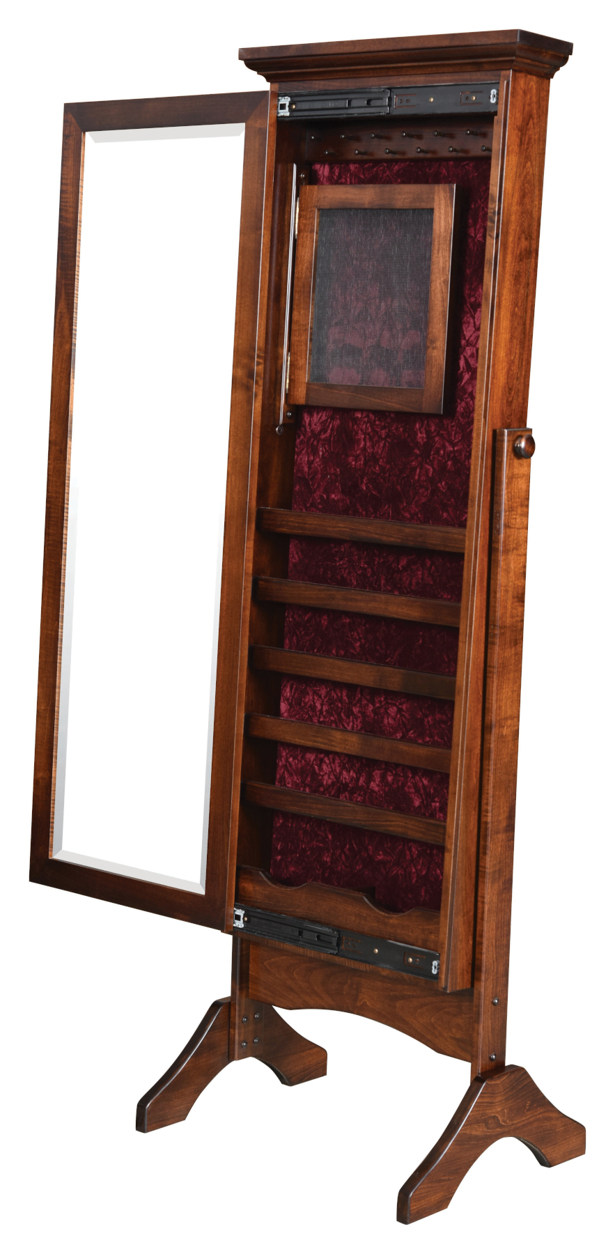 Cheval Mirror Open with Optional Earring Screen