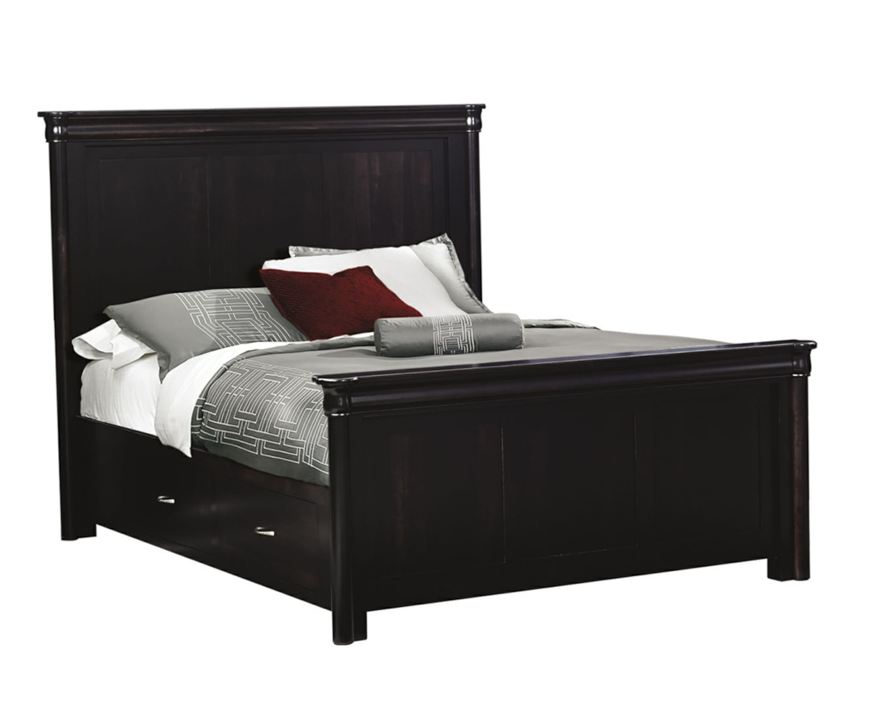 Highland Ridge Panel Bed with Storage Rails