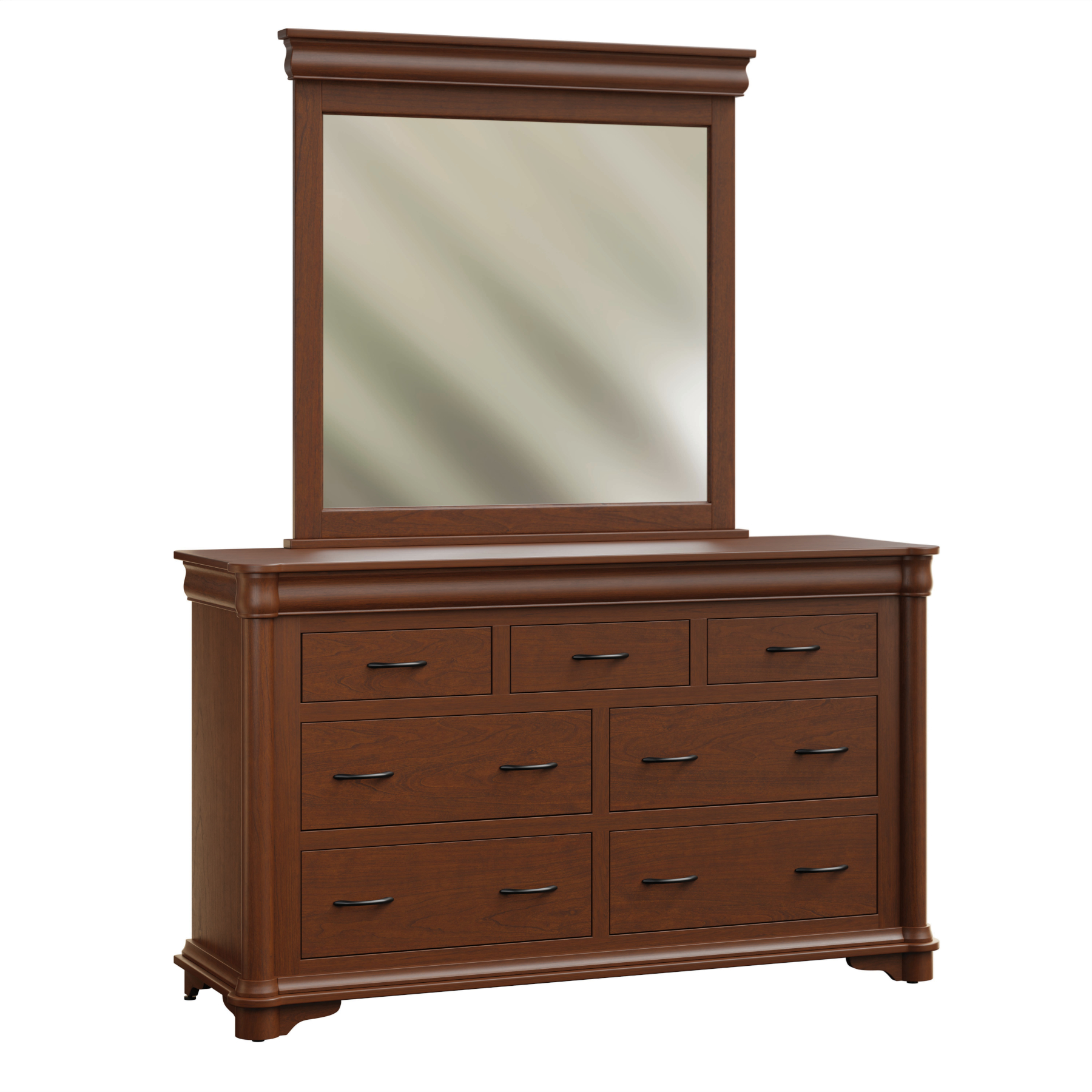 Highland Ridge 61" Dresser with Hidden Jewelry Drawers and Beveled Mirror (sold separately)