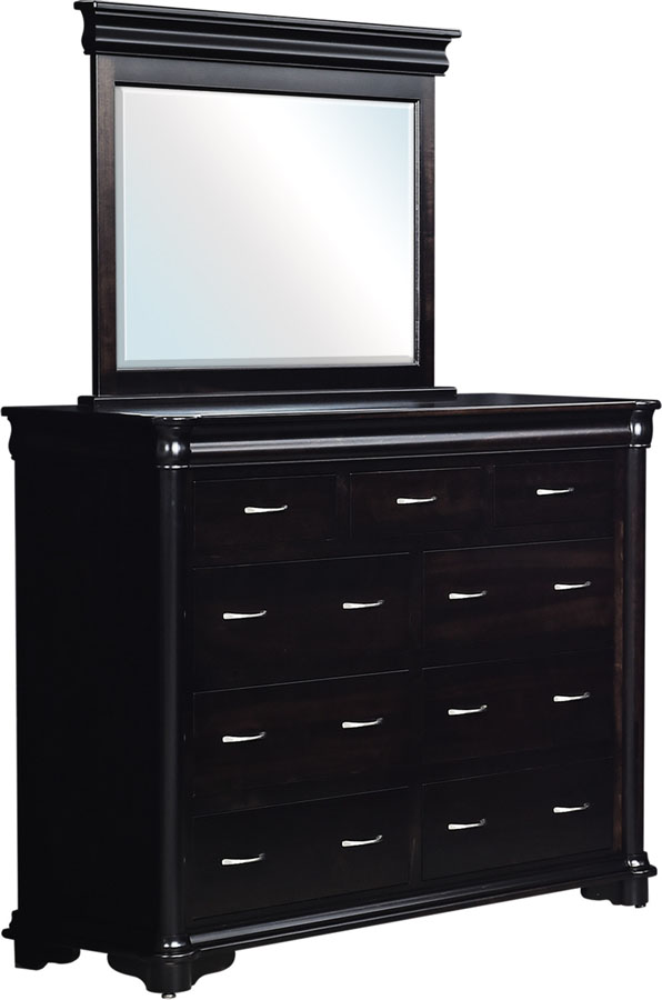 Highland Ridge Mule Dresser with Hidden Jewelry Drawer and Mule Mirror