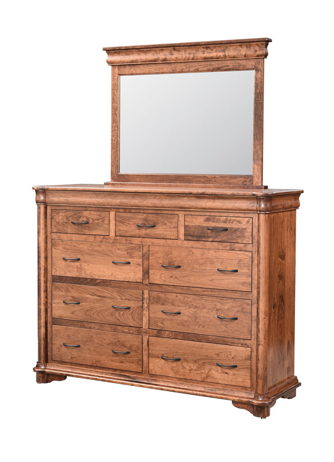 Highland Ridge Mule Dresser with Hidden Jewelry Drawer and Mule Mirror