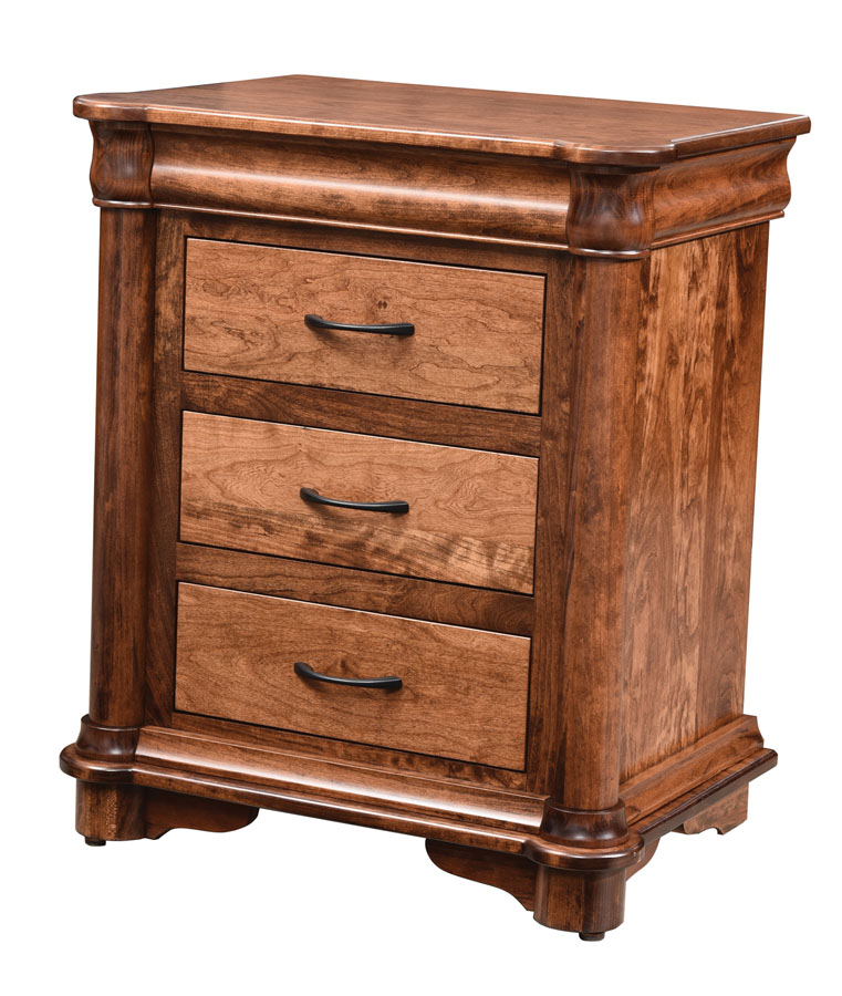 Highland Ridge 3 Drawer Nightstand with Hidden Jewelry Drawer