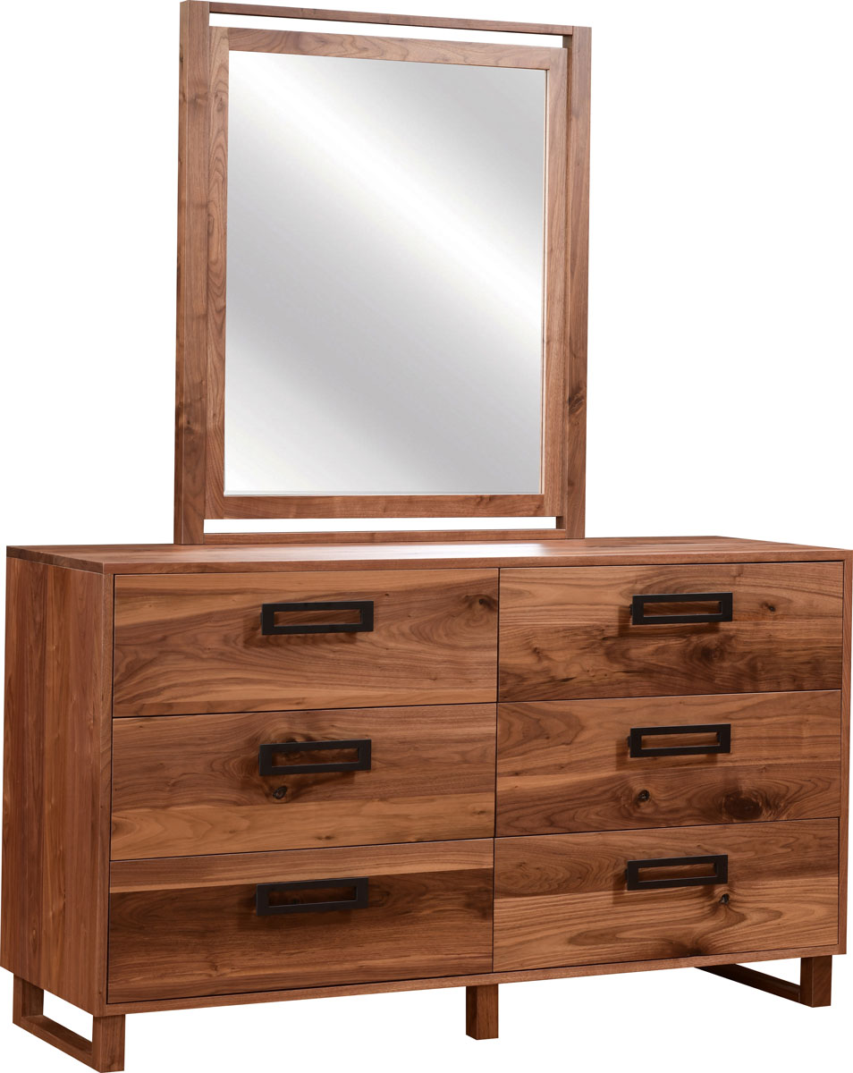 Odessa Low Dresser with Center Mirror