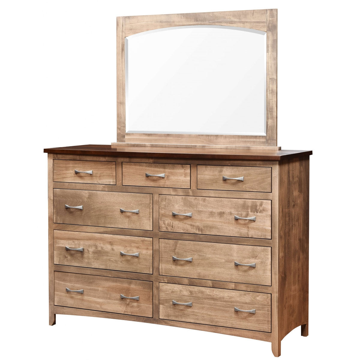 Roxbury Rustic Smooth Dresser with Mirror