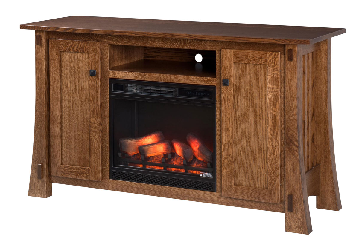 Craftsman Mission 88 Entertainment with Fireplace