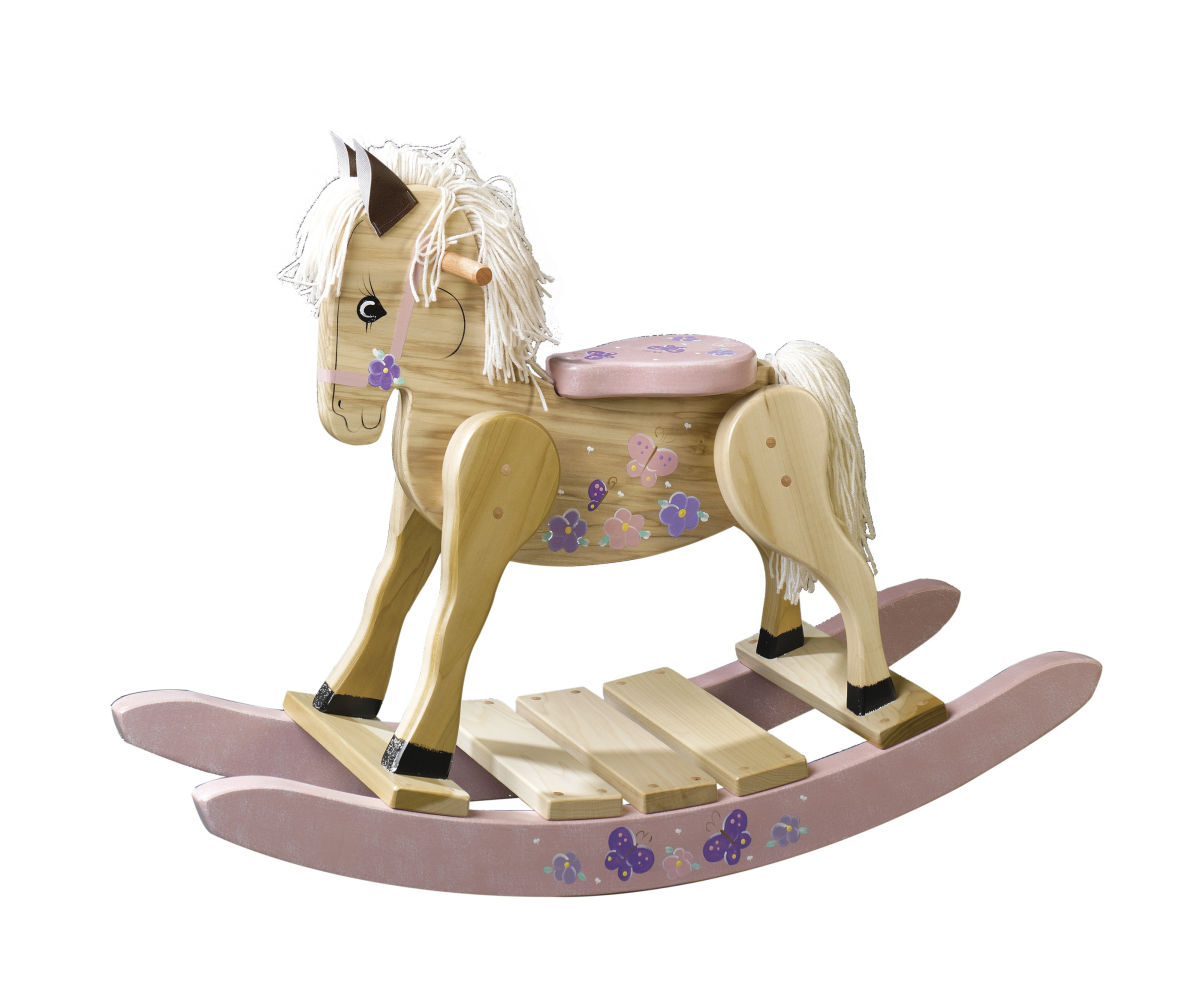 Pink Butterfly Rocking Horse