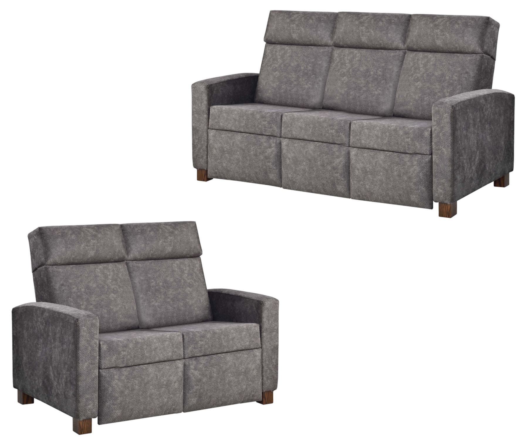 93 Modern Shaker Pushback Sofa & Loveseat