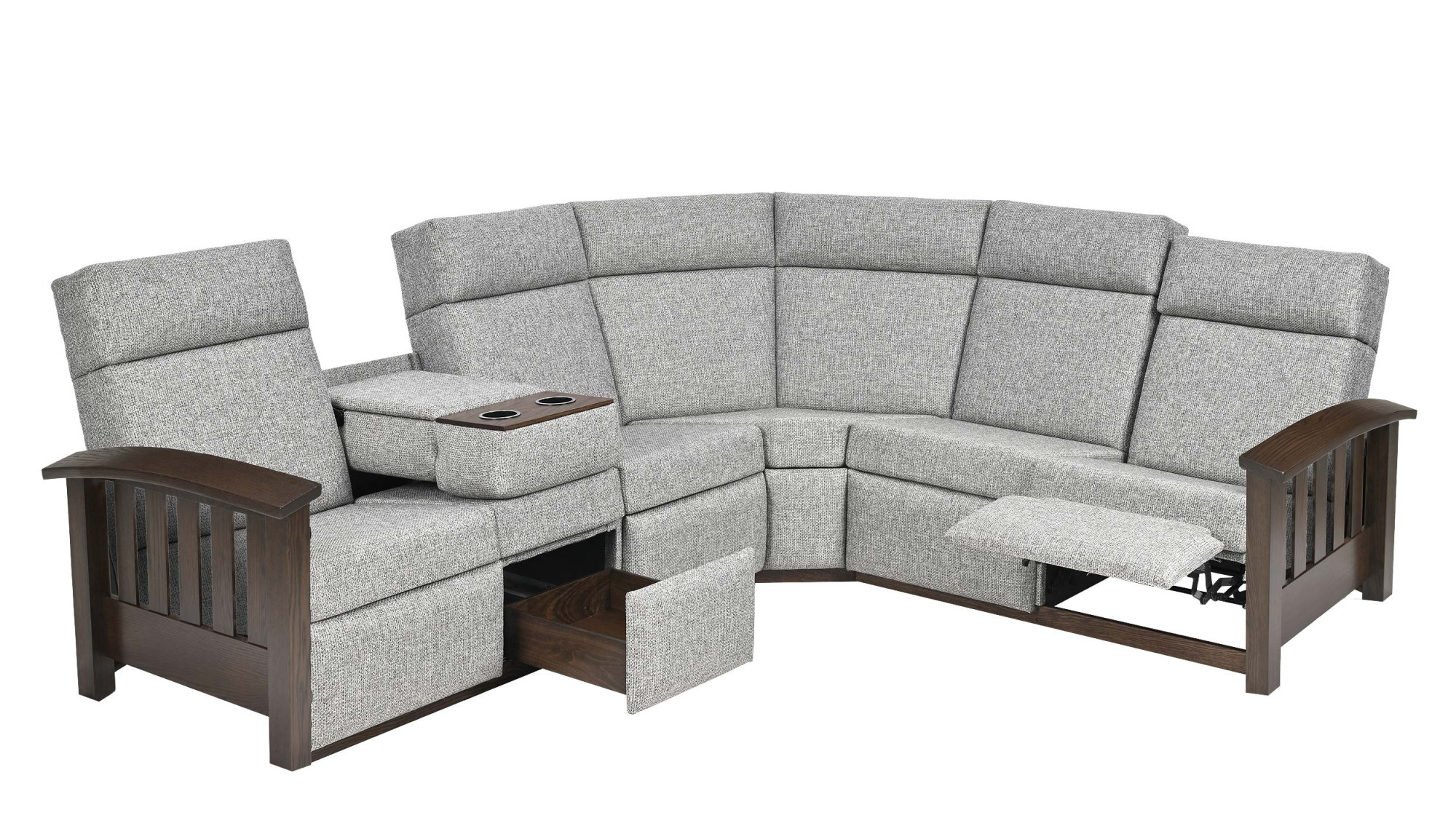 Sofa Sectional in 91 Timber Mission Style