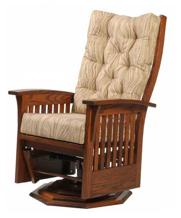 Deluxe Bow Back Swivel Glider