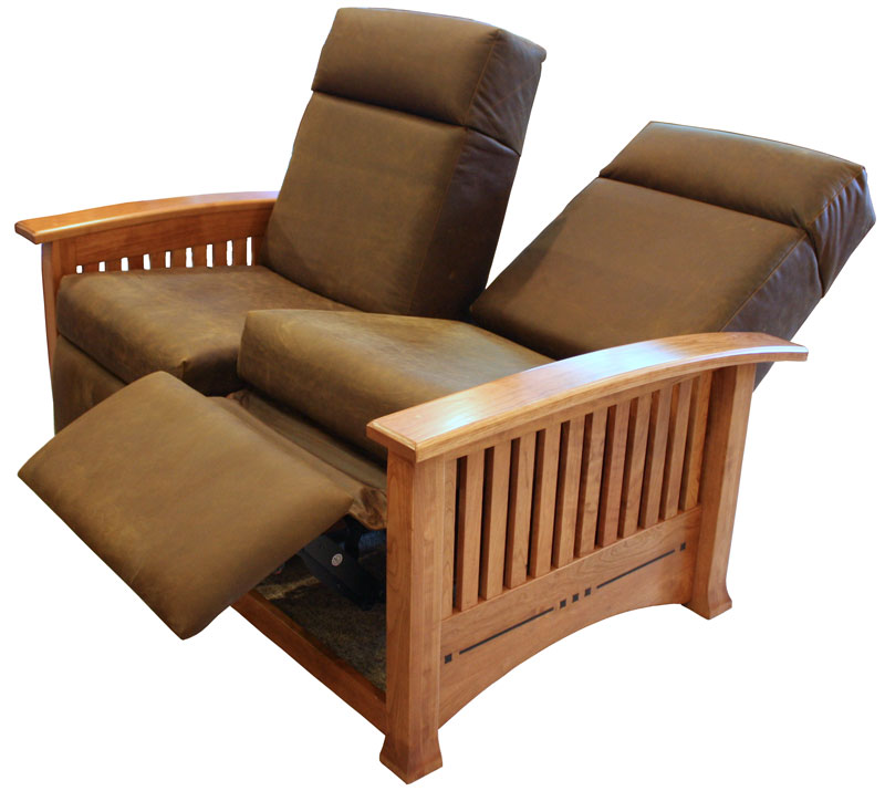 Modern Mission Double Recliner Loveseat - Ohio Hardwood ...