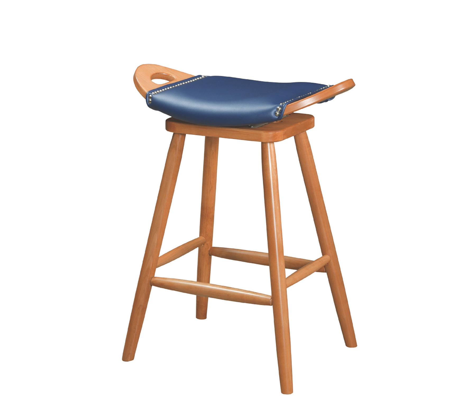 Swivel Saddle Stool with Upholstered Seat