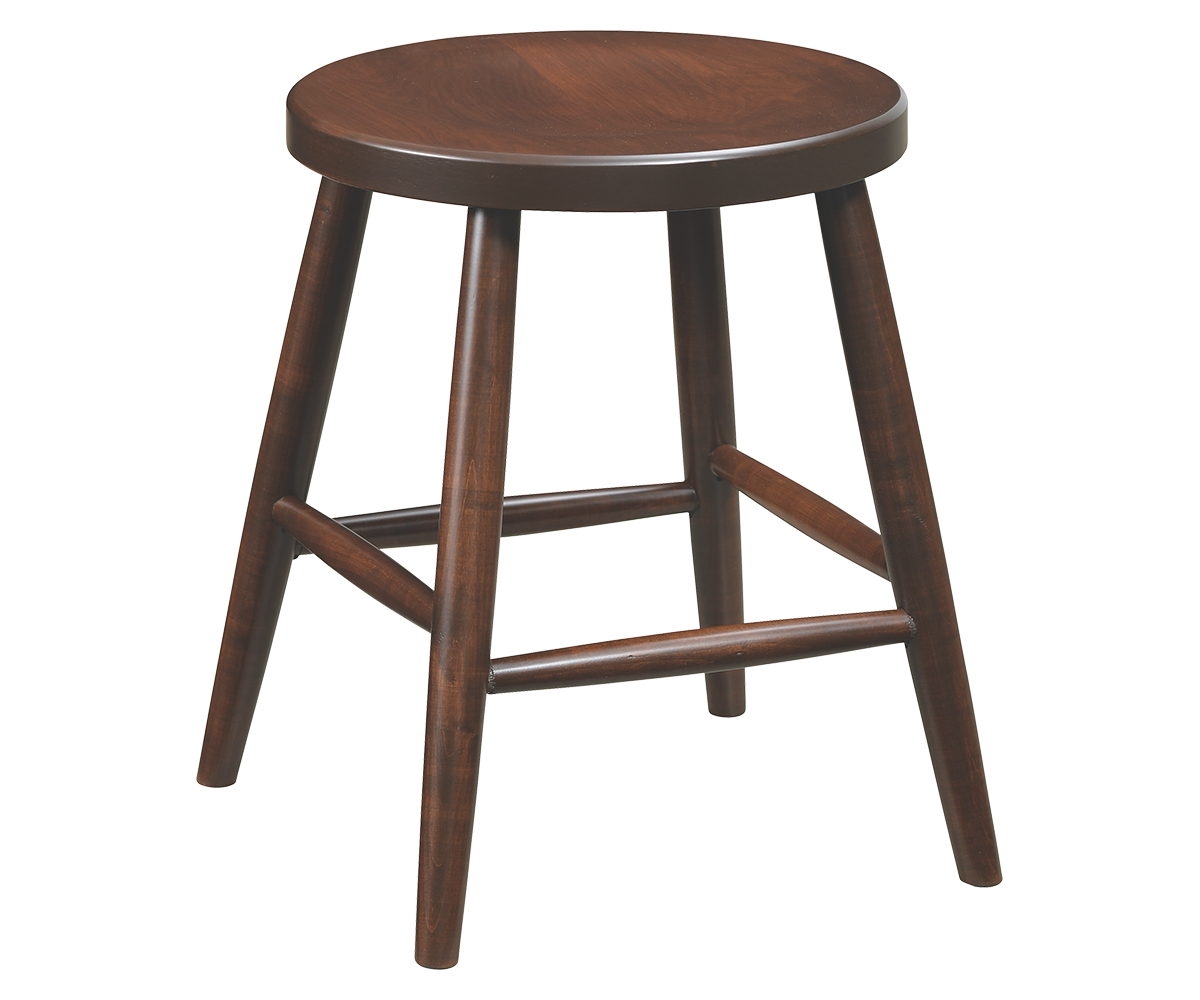 18" Scoop Seat Bar Stool with Plain Leg