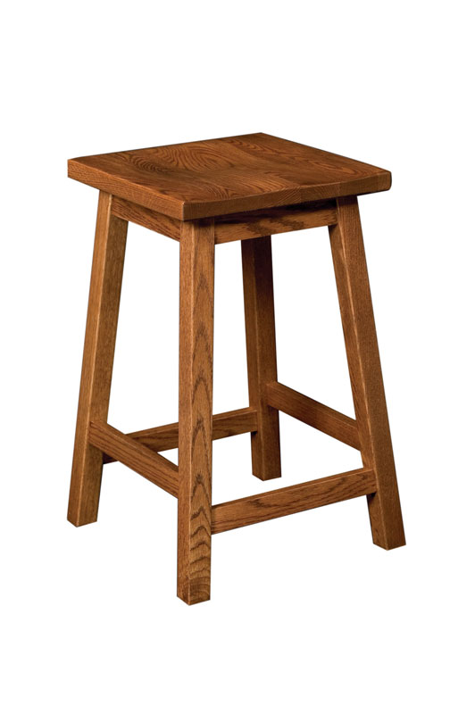 Mission Bar Stool with Scoop Seat