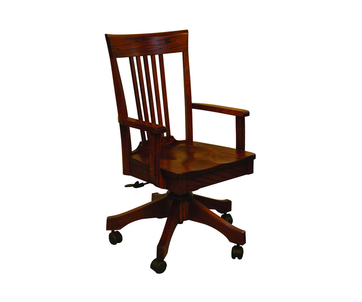Old World Shaker 5 Slat Desk Chair