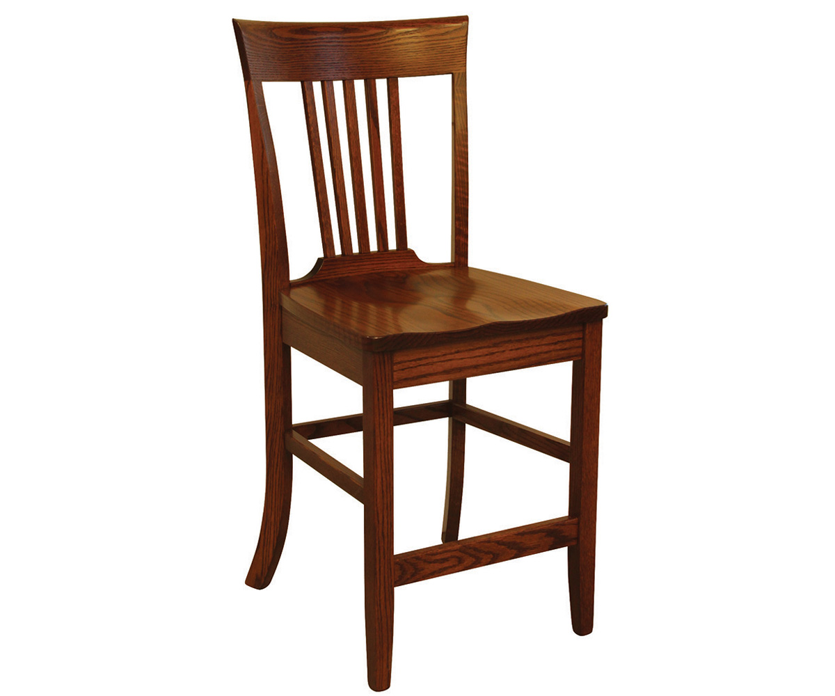Old World Shaker 5 Slat 24" Bar Chair