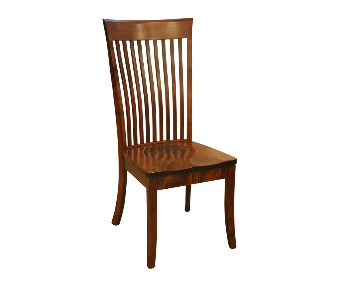 Old World Shaker Side Dining Chair with Bent Paddle Back
