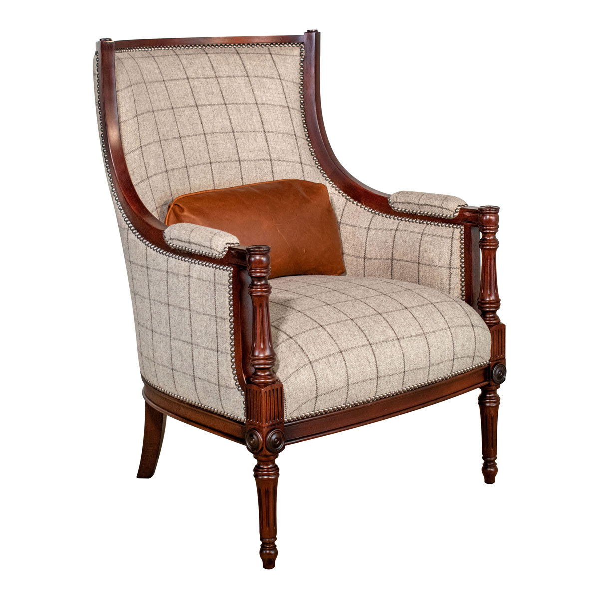Leathercraft 863 Bonaparte Parlor Chair 