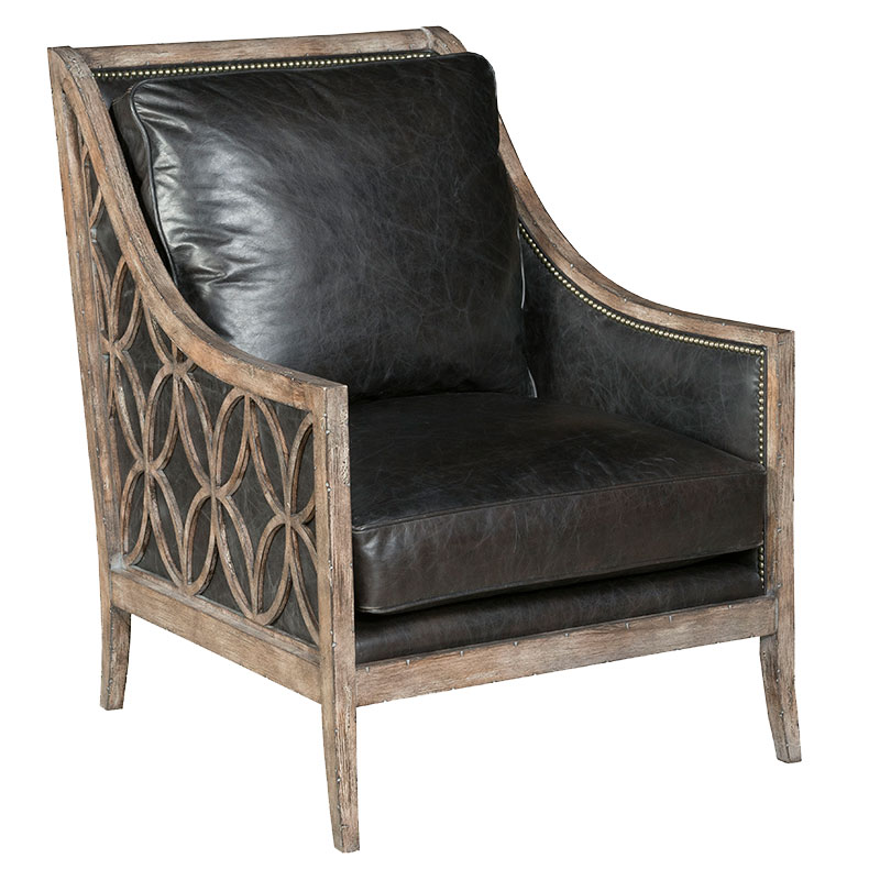 Leathercraft 709 Celtic Gate Carved Chair