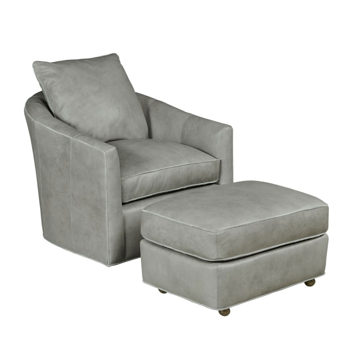 Leathercraft 302-S Bayswater Swivel Chair  and 302C-O Bayswater Caster Ottoman
