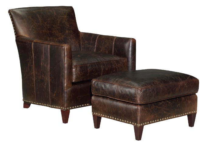 Leathercraft 416 Punch Tavern Chair and 416-O Punch Tavern Ottoman 
