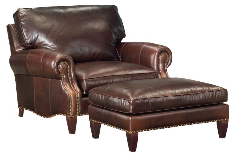 Leathercraft 435-47 Aldersgate Chair and Half  with the  435-31 Aldersgate Ottoman and Half