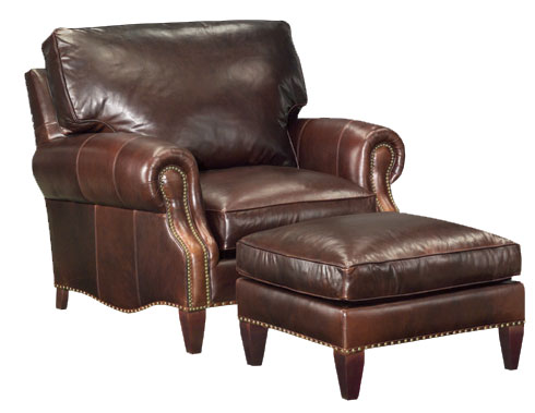 Leathercraft 435 Aldersgate Chair and 435-O Aldersgate Ottoman