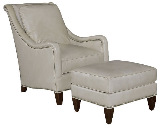 Leathercraft 477 Isabella Chair and 477-O Isabella Ottoman