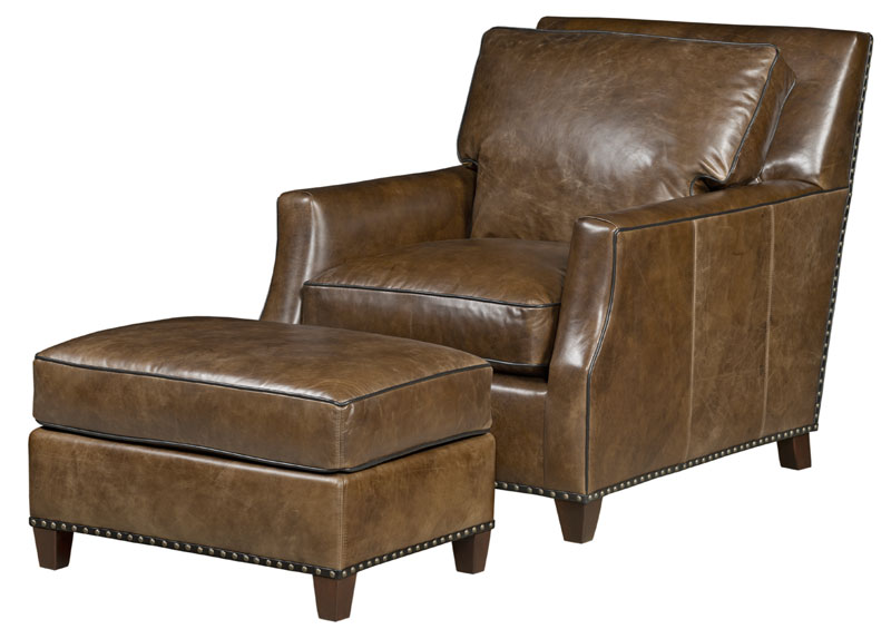 Leathercraft 526 Braidwood Chair and 526-O Braidwood Ottoman