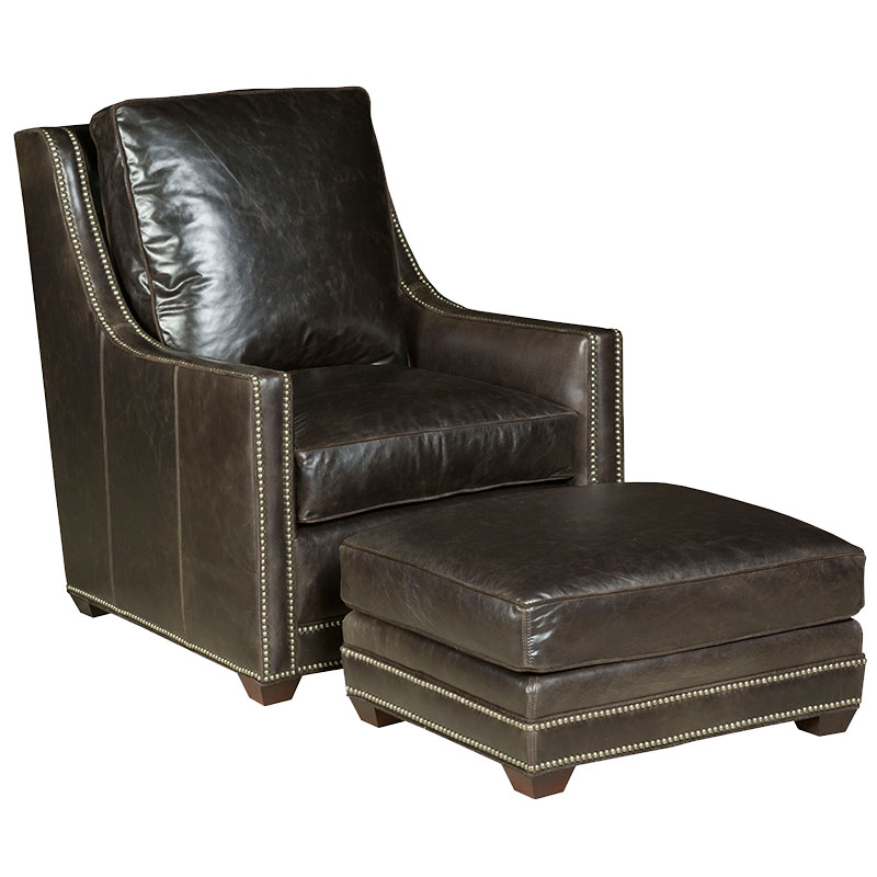 Leathercraft 538 Loxley Chair and 538-O Loxley Ottoman 