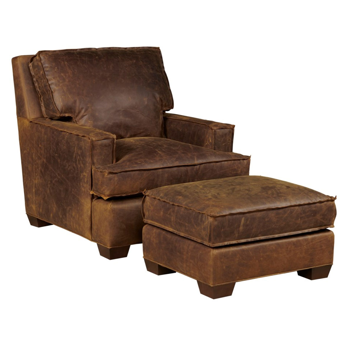 Leathercraft 547 Bingeborough Chair and 547-O Bingeborough Ottoman