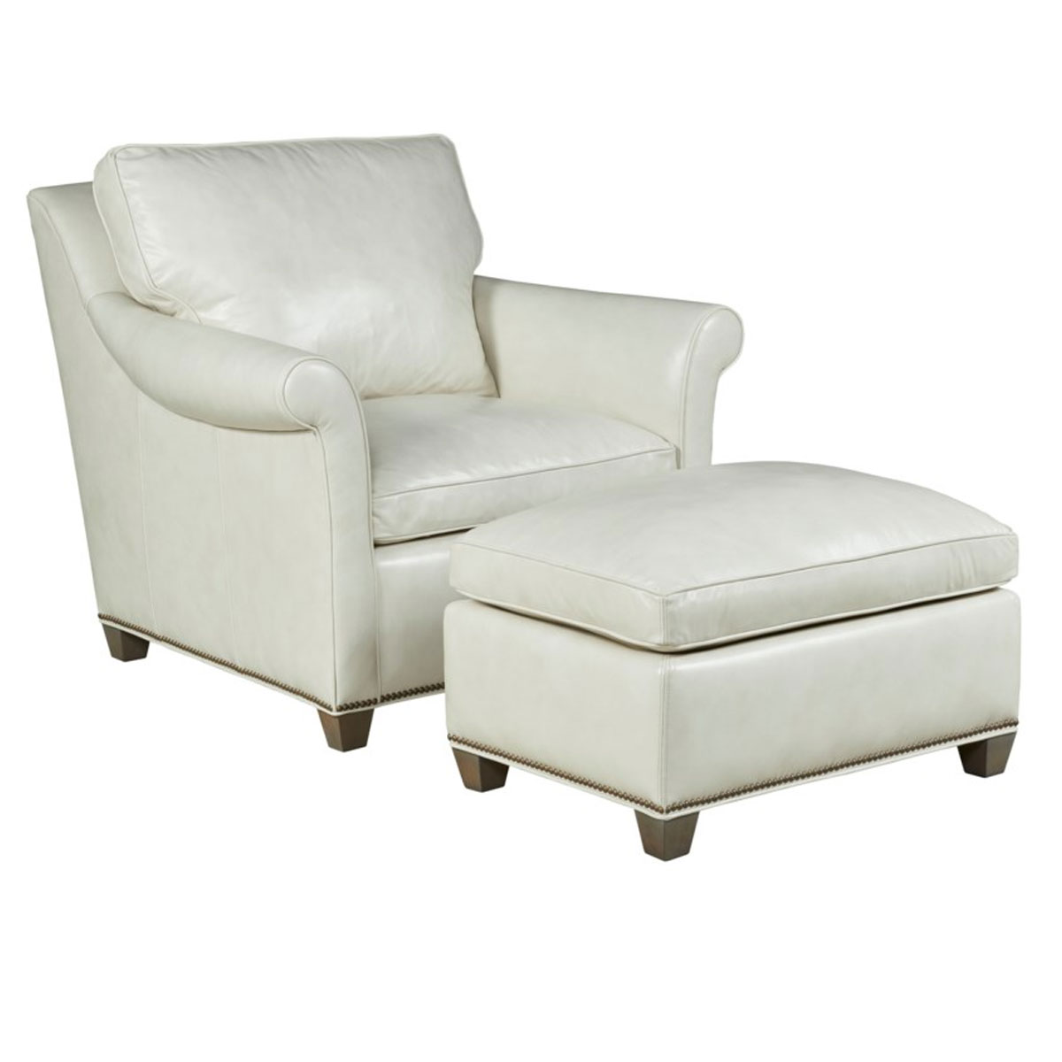 Leathercraft 579 Carmichael Chair and 579-O Carmichael Ottoman