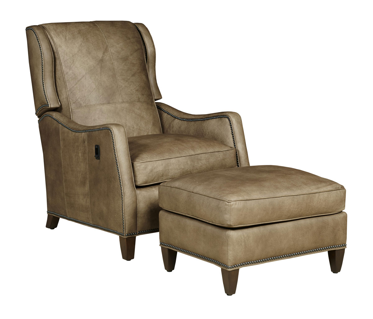Leathercraft 582-VT Ranelagh Vari-Tilt and 582-O Ranelagh Ottoman
