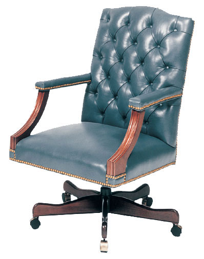 Leathercraft GT-109-S Langthorn Tufted  Back Gas Knee Tilt Swivel Chair 