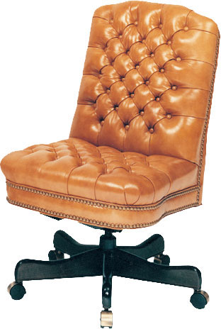 Leathercraft G-175-S Goose Alley Armless Tufted Gas Swivel Chair