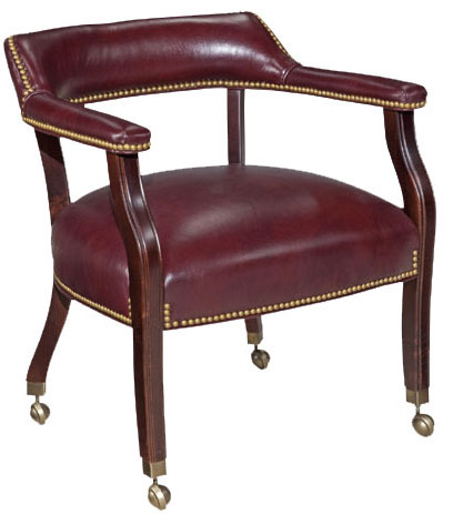 Leathercraft 337-C Lombard St. Bankers Chair with Casters 