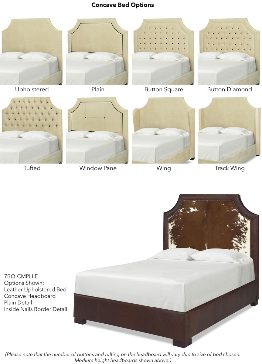 Concave Bed Headboard Options