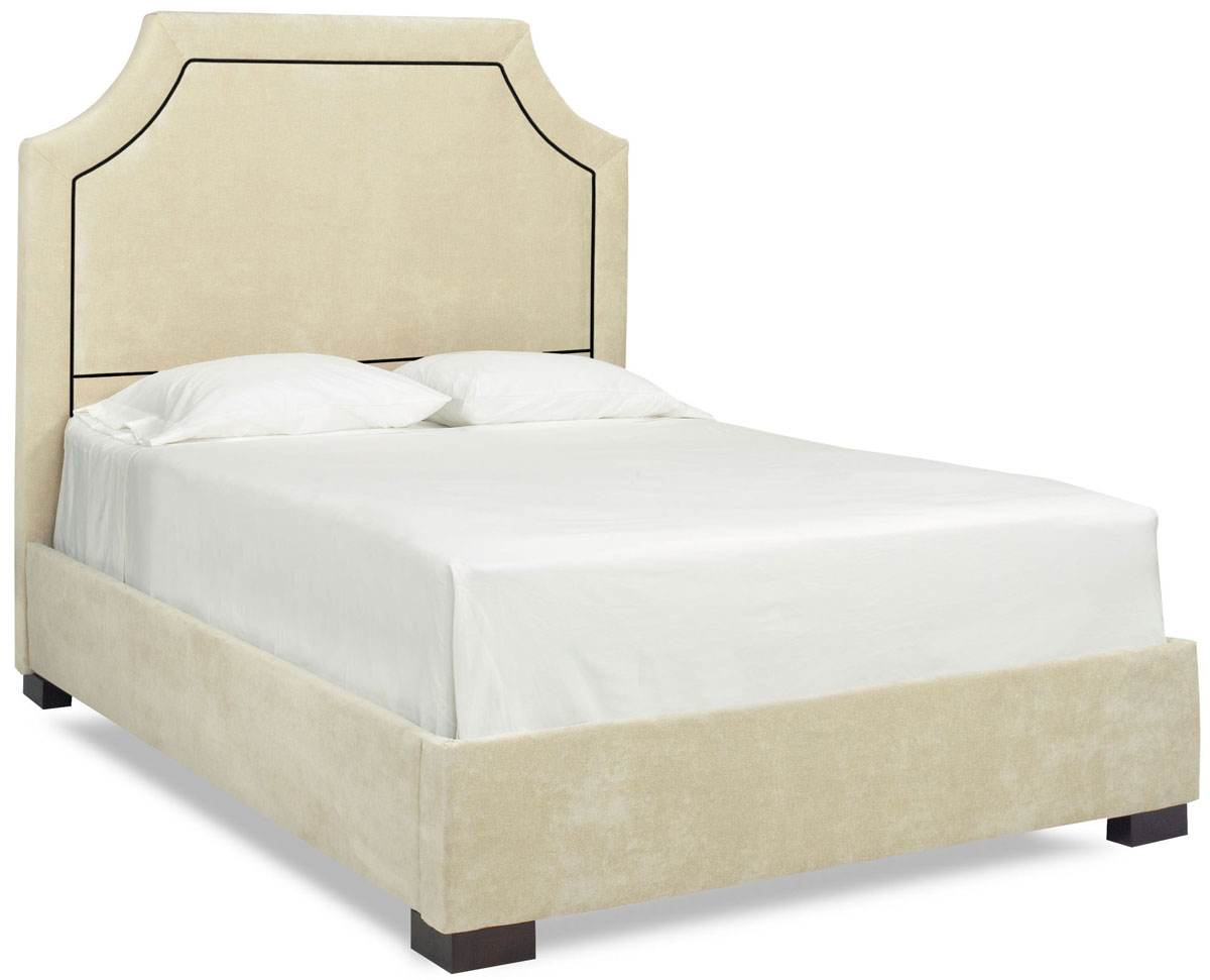 Dream Creations Upholstered Bed with Concave Headboard