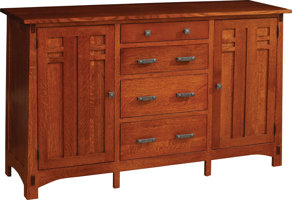 Bungalow 2-Door, 4-Drawer Server