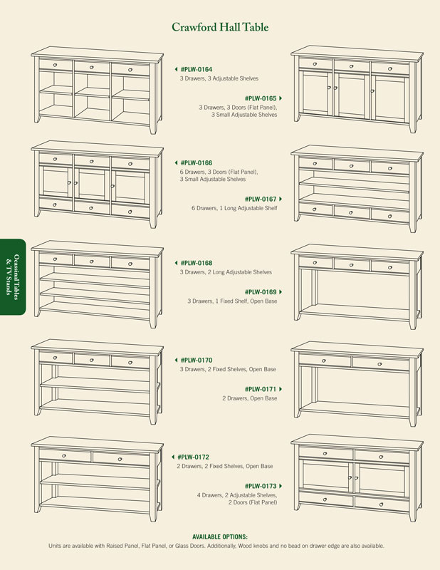 Crawford Collection Hall Tables