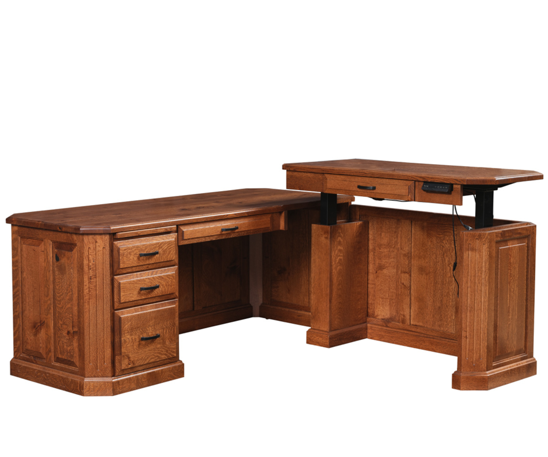Fifth Avenue L-Desk with Adjustable Return